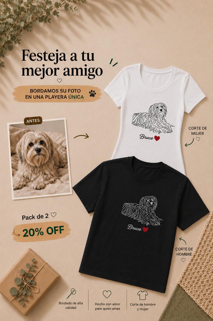 Playera Personalizada | Mascotas y/o personas Silueta