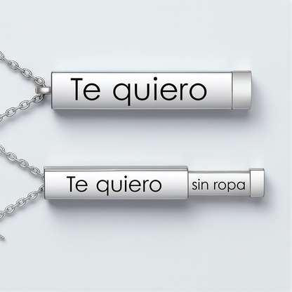 Collar de cilindro con mensaje secreto Spicy