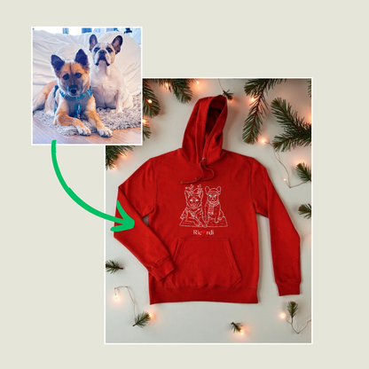 Hoodie Xmas bordada