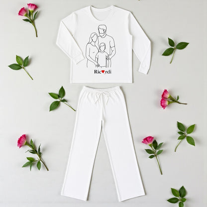 Pijama para Mujer bordada, 2 piezas