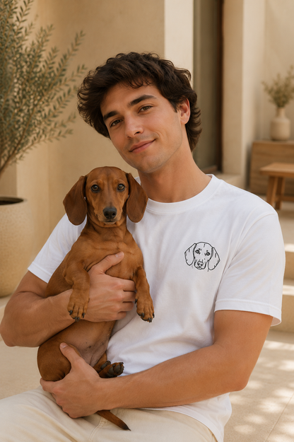Playera Personalizada | Mascotas o Personas Silueta - Esquina