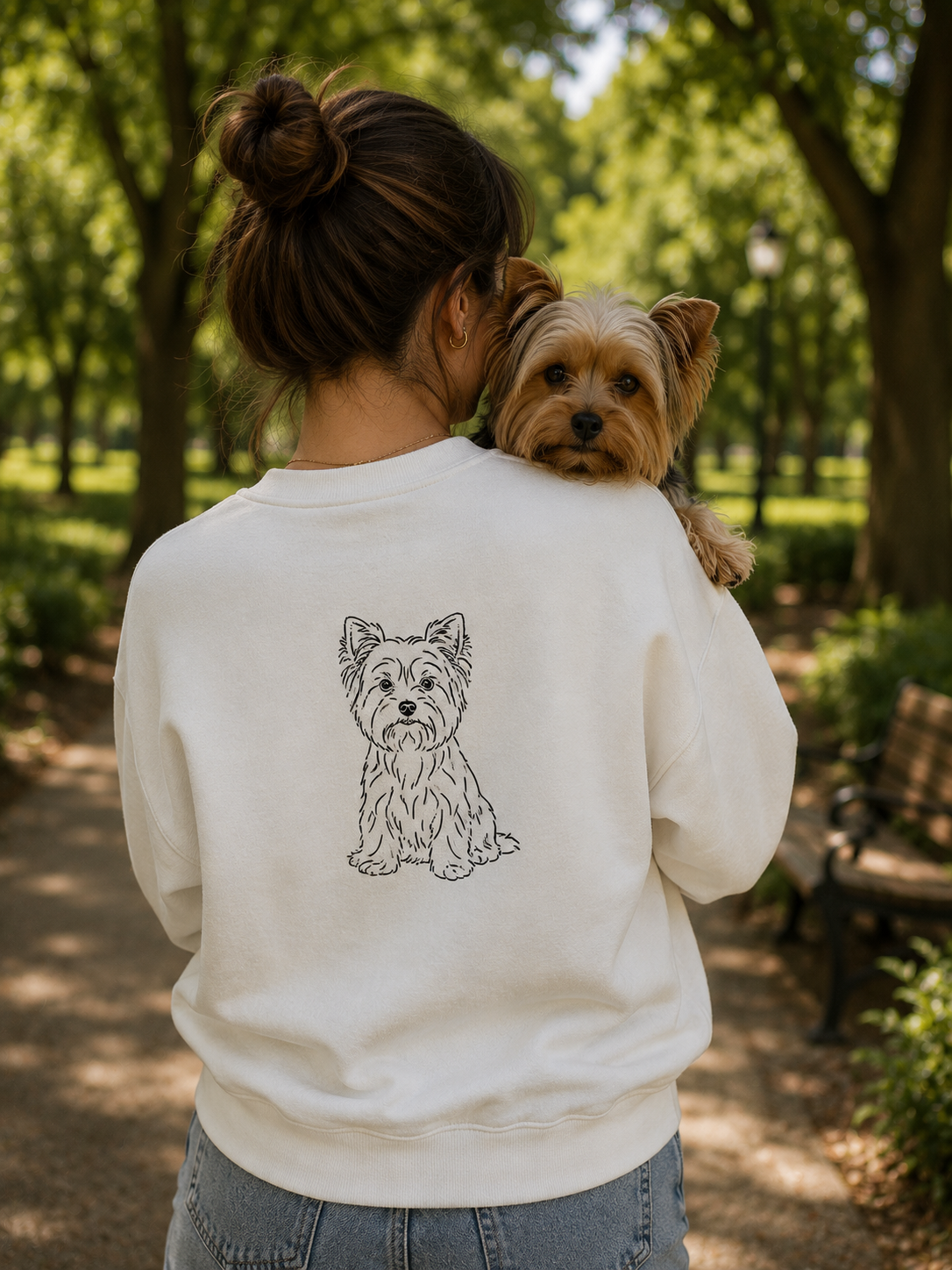 Sudadera Personalizada | Mascota o Personas Silueta - Espalda