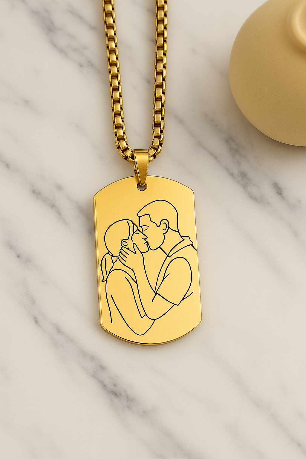 Collar de placa estilo militar Spicy