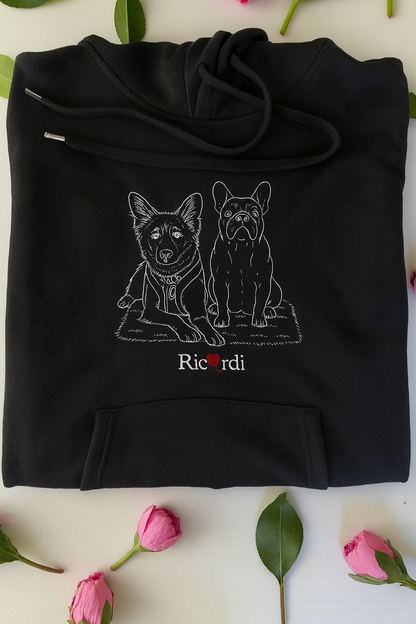 Hoodie Mascotas bordada