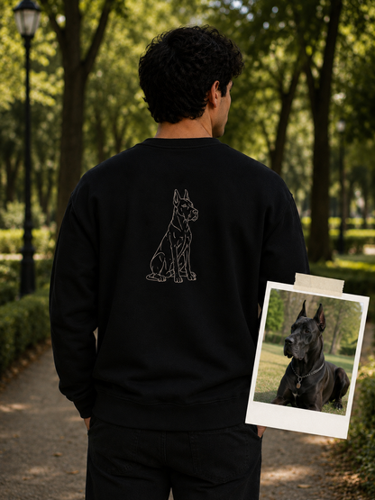 Sudadera Personalizada | Mascota o Personas Silueta - Espalda