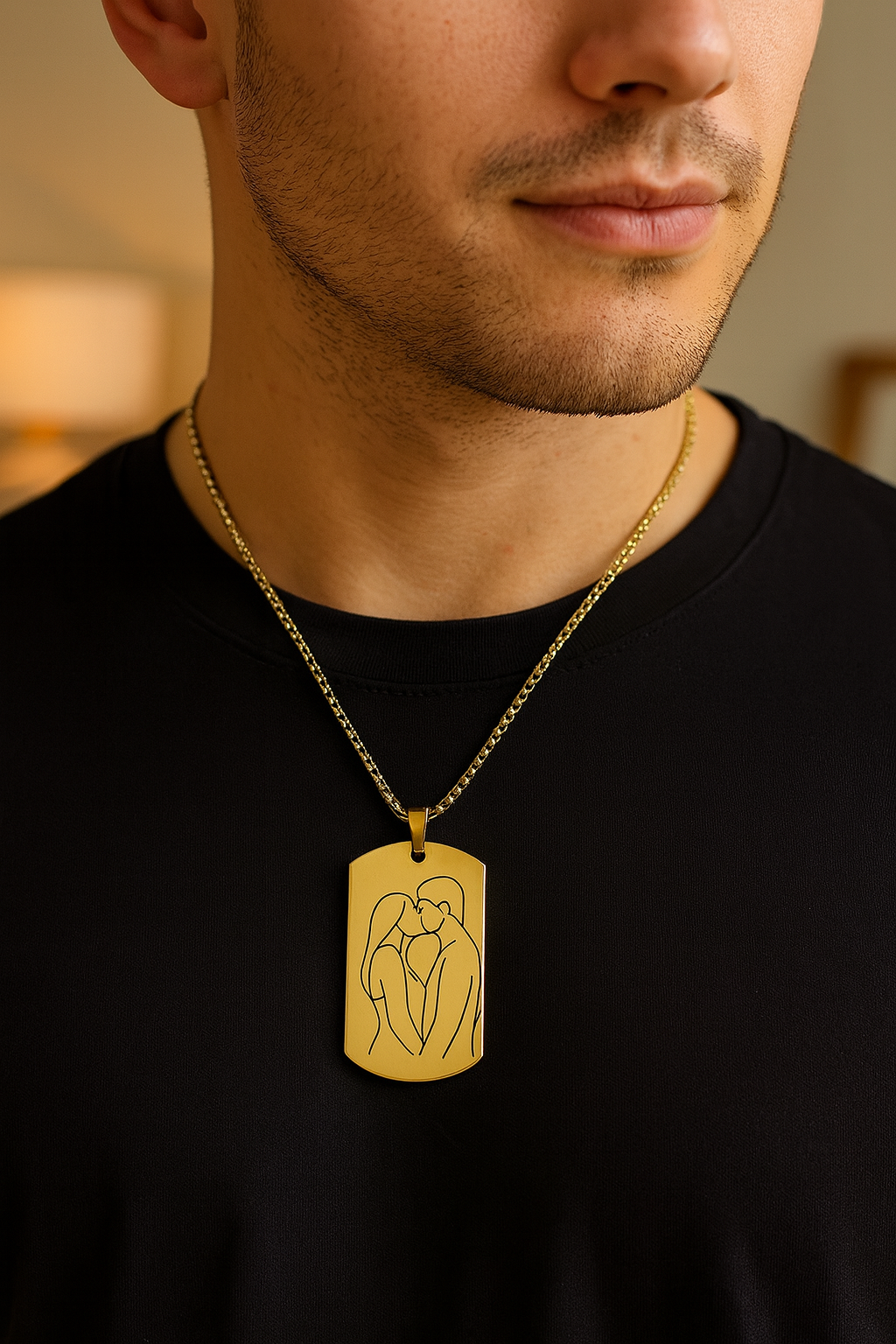 Collar de placa estilo militar Spicy