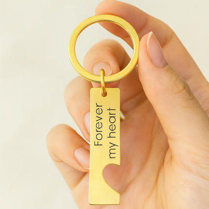 Llavero de corazón parejas