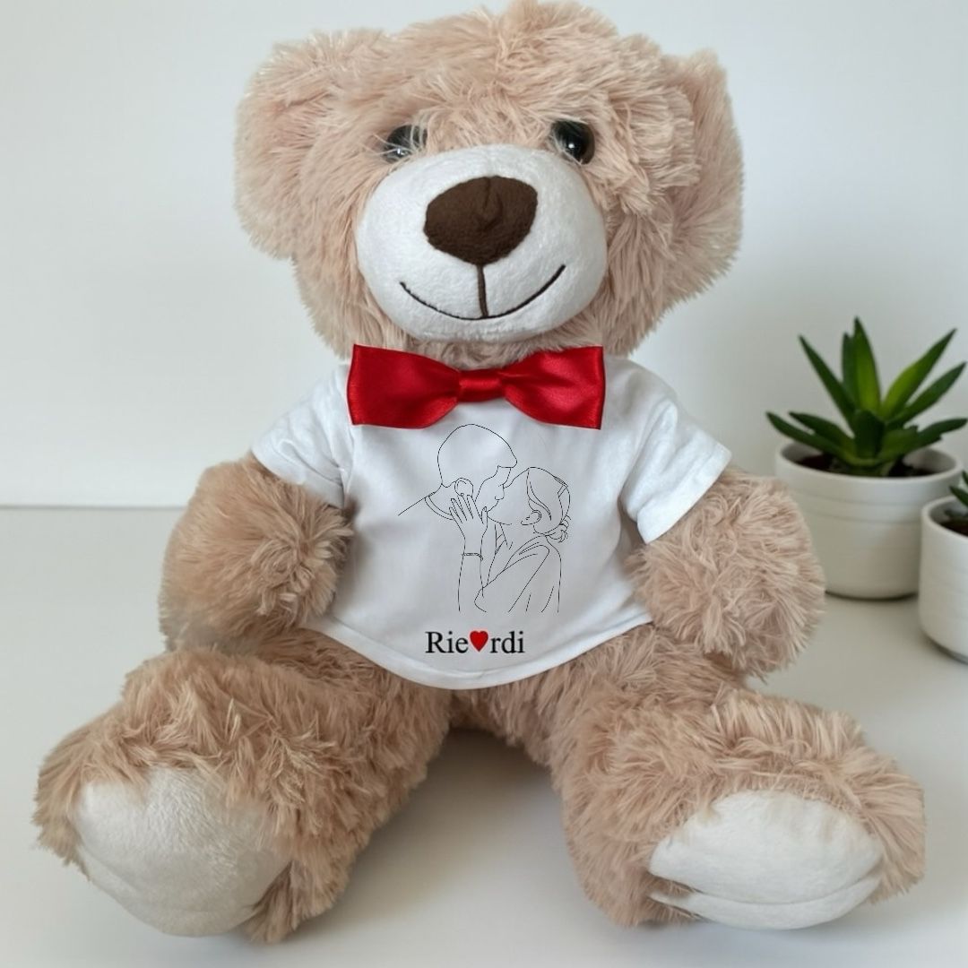 Oso de Peluche Xmas con camiseta bordada