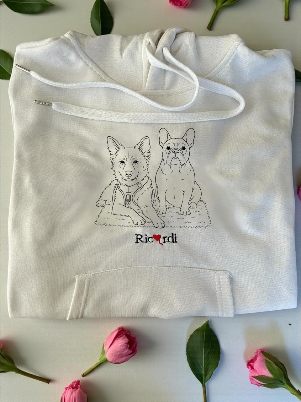 Hoodie Mascotas bordada