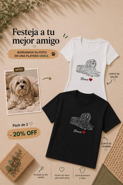 Playera Personalizada |  Mascotas y/o personas Silueta