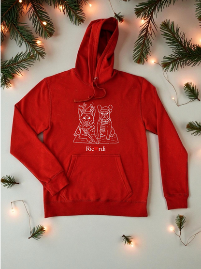 Hoodie Xmas bordada