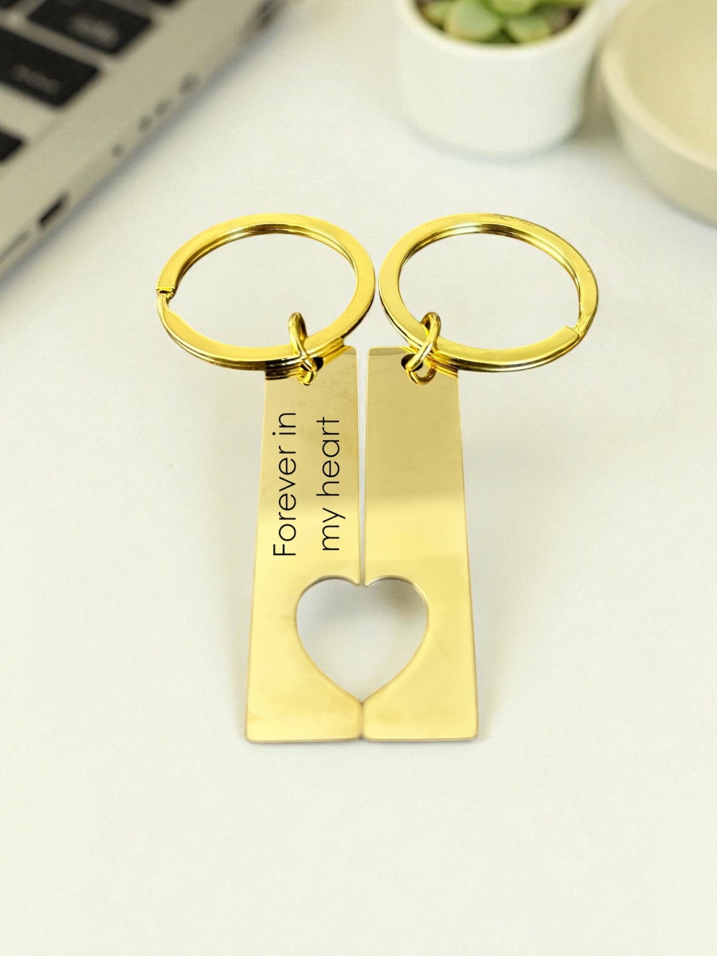 Llavero de corazón parejas