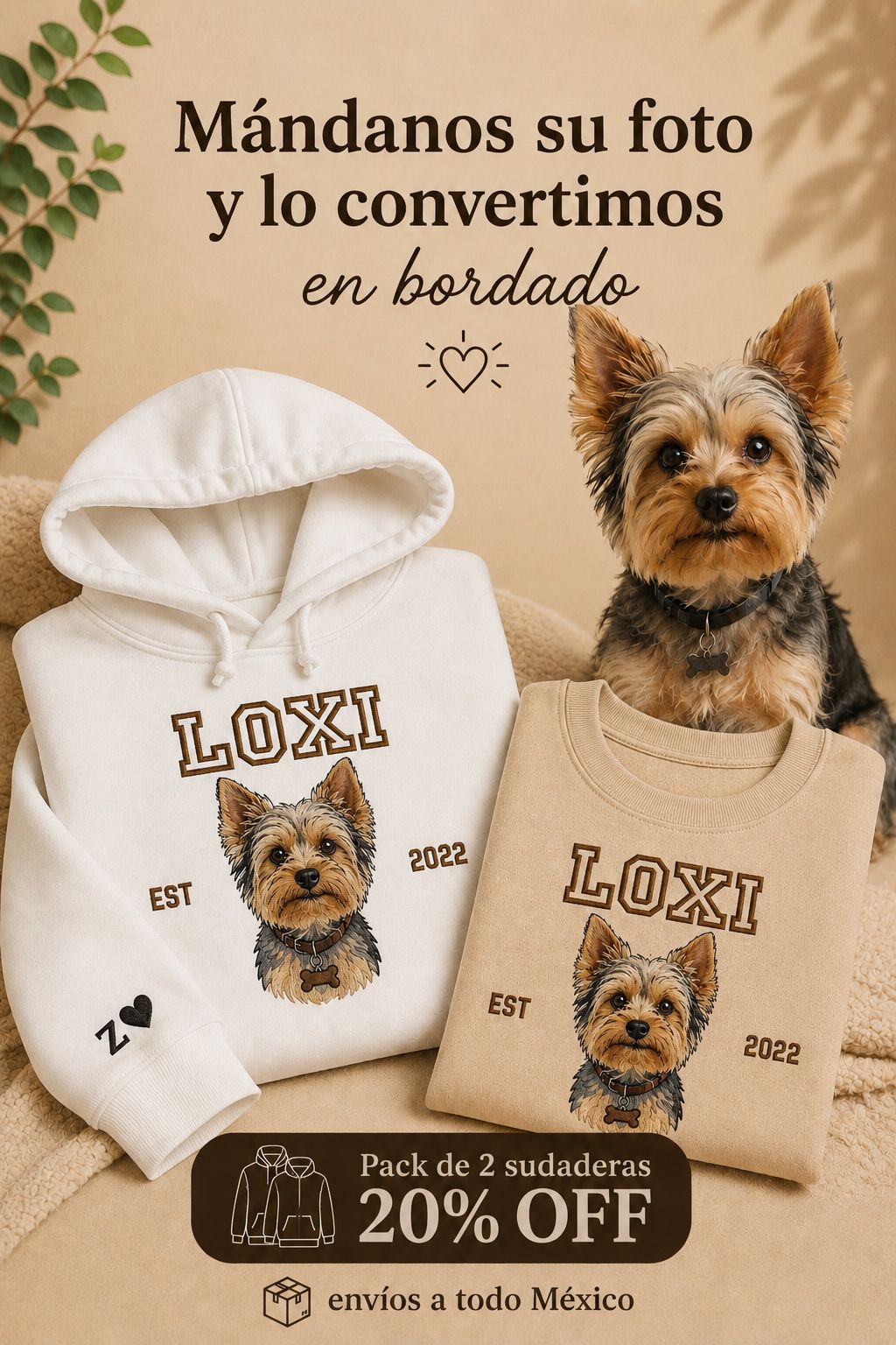 Sudadera Personalizada | Mascota con Nombre y fecha
