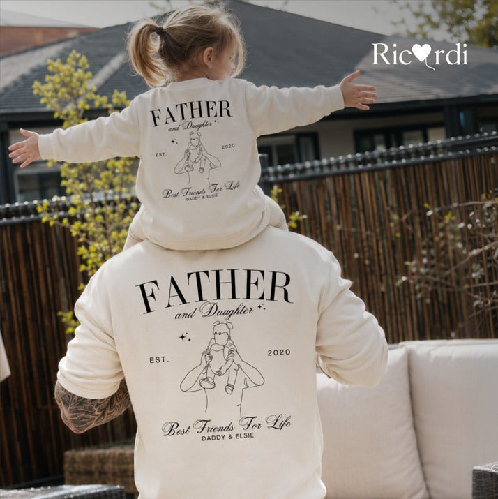 Sudadera Personalizada | Mascota o Personas Silueta - Espalda
