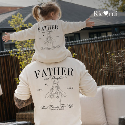 Sudadera Personalizada | Mascota o Personas Silueta - Espalda