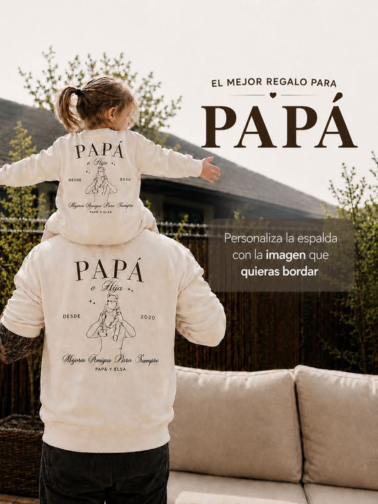 Sudadera Personalizada | Mascota o Personas Silueta - Espalda
